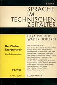 Hoellerer, Der Zuercher Literaturstreit