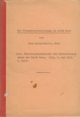 Morgenthaler, Die Trinkwasserversorgung im alten Bern