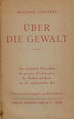 Constant, Ueber die Gewalt