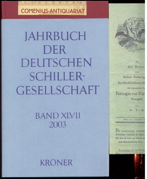  Jahrbuch .:. der Deutschen Schillergesellschaft 2003 / 47 