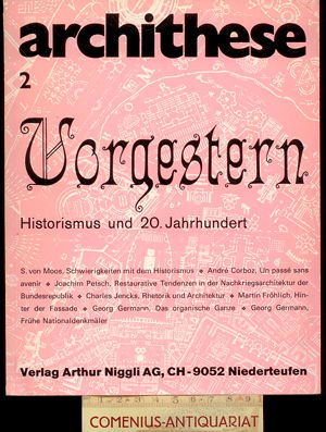  archithese 2 .:. Vorgestern. Historismus 
