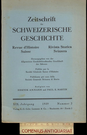  Zeitschrift .:. Schweizerische Geschichte 1939/2 