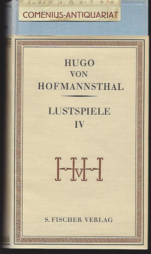  Hofmannsthal .:. Lustspiele  [4] 